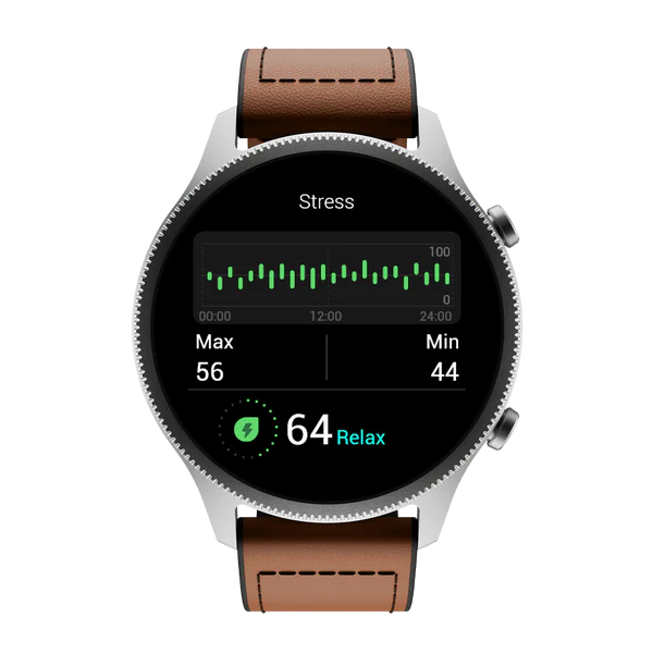 Ronin R-010 Ultra Smart Watch – AMOLED Display | Faux Leather Strap | Premium Metallic Body