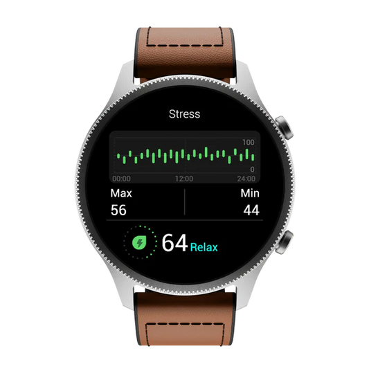 Ronin R-010 Ultra Smart Watch – AMOLED Display | Faux Leather Strap | Premium Metallic Body