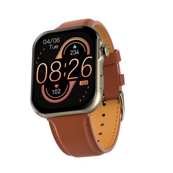 Ronin R-09 Ultra Smart Watch – AMOLED Display | Faux Leather Strap | Always-On Display | Premium Smartwatch