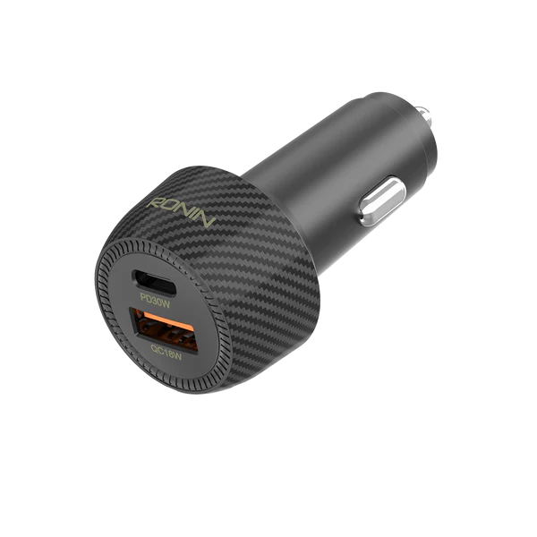 Ronin NOS R-2505 Car Charger – 48W Super Fast Dual Port Car Adapter | Type-C + USB Output