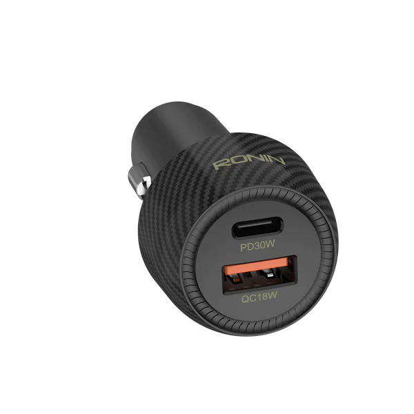 Ronin NOS R-2505 Car Charger – 48W Super Fast Dual Port Car Adapter | Type-C + USB Output