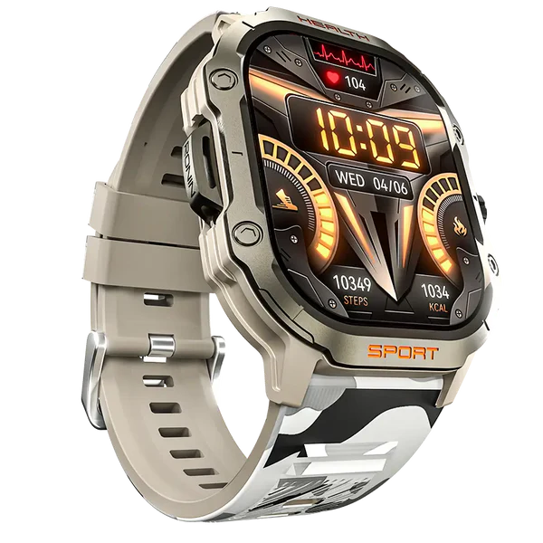 Ronin R-013 Rugged Smart Watch – AMOLED + AOD Display | 550 Nits Brightness | Shockproof Rugged Design