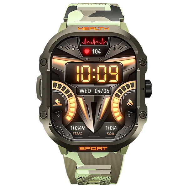 Ronin R-013 Rugged Smart Watch – AMOLED + AOD Display | 550 Nits Brightness | Shockproof Rugged Design