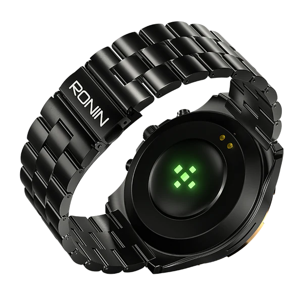 Ronin R-014 LUXE Smart Watch – AMOLED + Always-On Display | HD Resolution | Luxury Stainless Steel Body