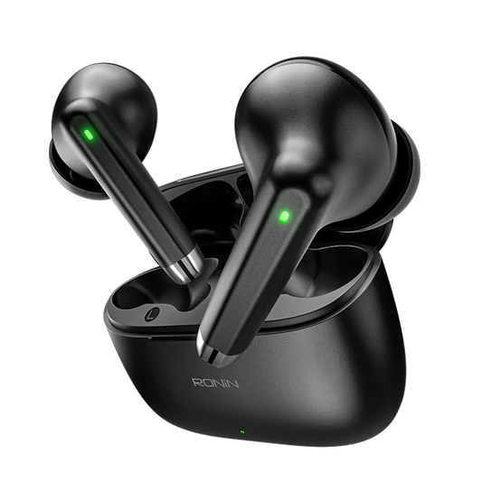 Ronin R-7040 Wireless Earbuds – Sleek Design, Deep Bass, Bluetooth 5.0 & Long Battery Backup
